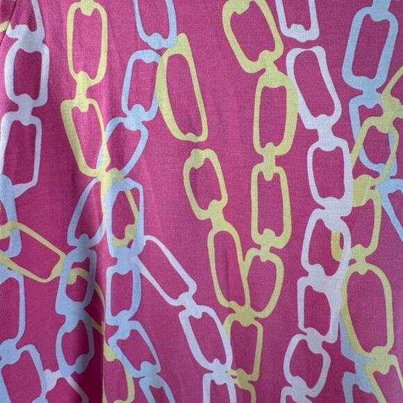 J McLaughlin Durham Ruffle Top Catalina Cloth 3/4 Sleeve Brown Cream Size XL - Picture 2 of 7